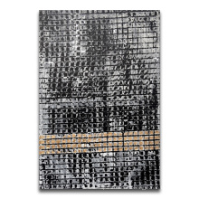 Black and white with gold 3D wall art acrylic painting for home decor